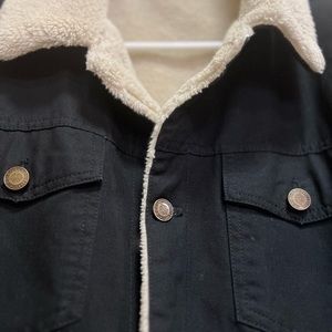 Alpha Black Fleece Lined Cargo Jacket